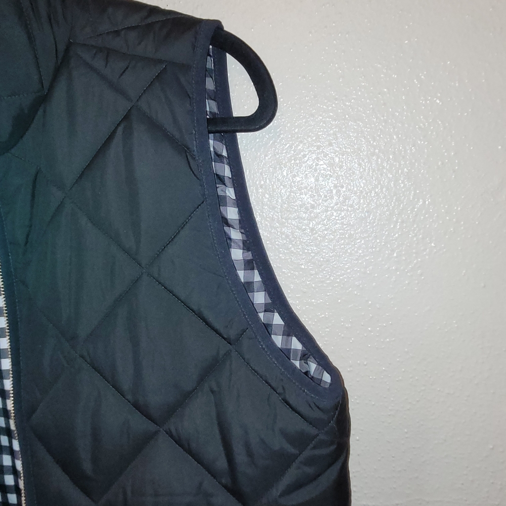 JCrew Quited Vest Gold Accents Size Medium  NWOT - Picture 5 of 6